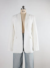 Load image into Gallery viewer, Single Button Cotton Jacket - White