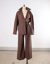 Load image into Gallery viewer, Brown Cotton Shirt Set